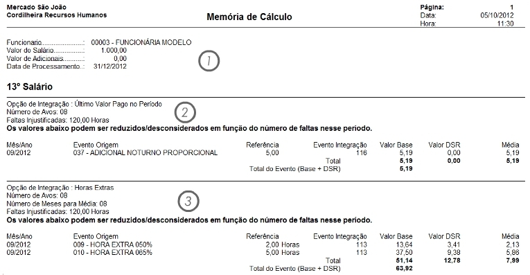 Relatorio do sistema. Clique na lupa para ampliar