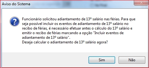 Aviso do sistema